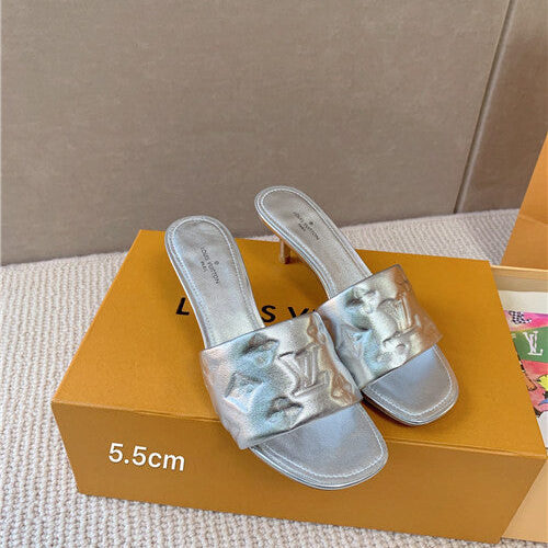 High Quality Luxury Louis Vuitton Heel Slippers – Style 69859