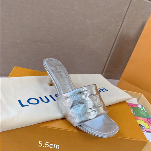 High Quality Luxury Louis Vuitton Heel Slippers – Style 69859 product detail