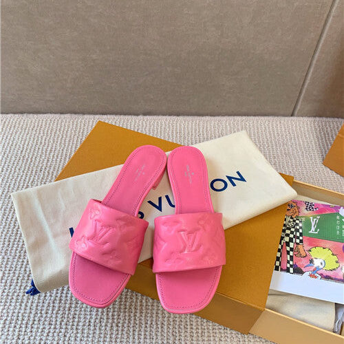 High Quality Luxury Louis Vuitton Slippers Womens Pink alternate view