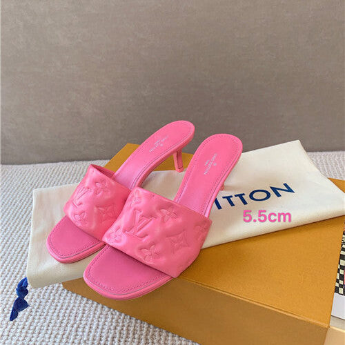 High Quality Luxury Louis Vuitton Heel Slippers alternate view