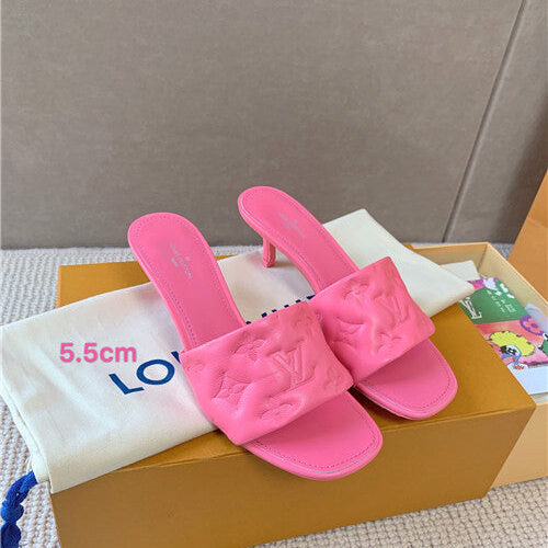 High Quality Luxury Louis Vuitton Heel Slippers