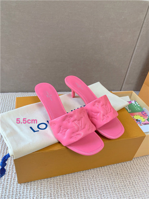 High Quality Luxury Louis Vuitton Heel Slippers