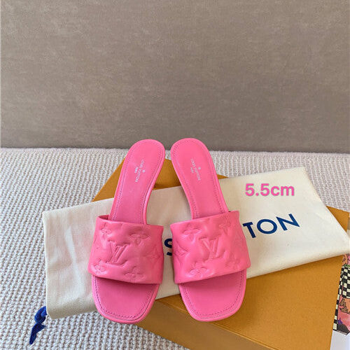 High Quality Luxury Louis Vuitton Heel Slippers product detail