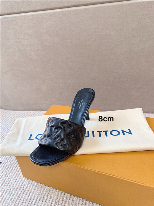 High Quality Luxury Louis Vuitton Heel Slippers – Style 68163 product detail
