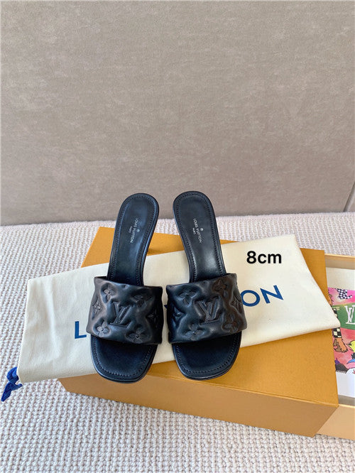 High Quality Luxury Louis Vuitton Heel Slippers – Style 68163 product detail