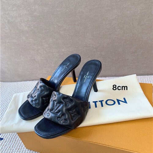 High Quality Luxury Louis Vuitton Heel Slippers – Style 68163