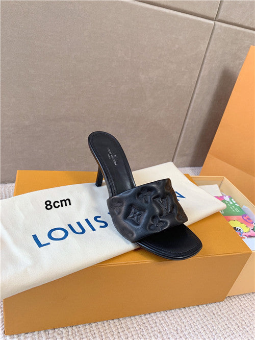 High Quality Luxury Louis Vuitton Heel Slippers – Style 68163 product detail