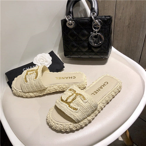 High Quality Luxury Chanel Hand Woven Slippers – Style 47014 alternate view