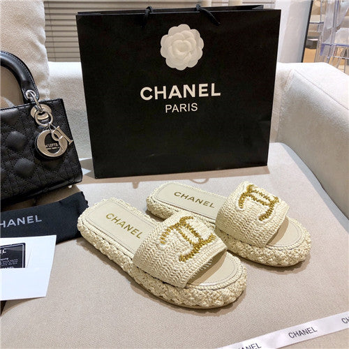 High Quality Luxury Chanel Hand Woven Slippers – Style 47014