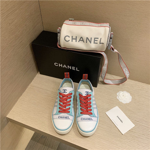 High Quality Luxury Chanel White Sneakers Womens – Style 00646 alternate view