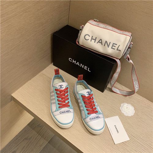 High Quality Luxury Chanel White Sneakers Womens – Style 00646