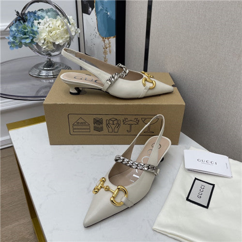 High Quality Luxury Gucci Horsebit Chain Low Heel Sandals – Style 65235