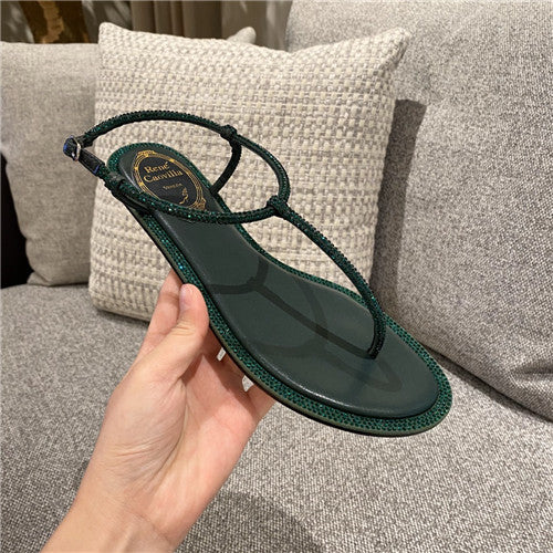 High Quality Luxury Rene Caovilla Flat Sandals – Style 01350 product detail