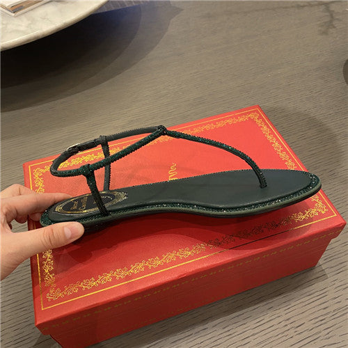High Quality Luxury Rene Caovilla Flat Sandals – Style 01350 product detail