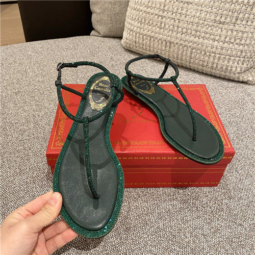 High Quality Luxury Rene Caovilla Flat Sandals – Style 01350 product detail