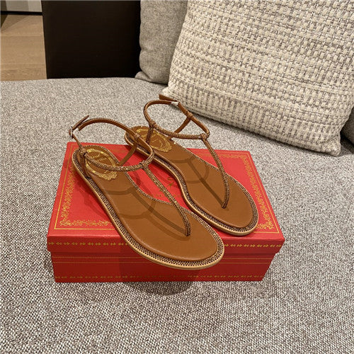 High Quality Luxury Rene Caovilla Flat Sandals – Style 65190