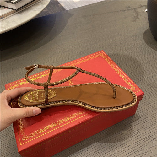 High Quality Luxury Rene Caovilla Flat Sandals – Style 65190 product detail