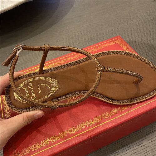 High Quality Luxury Rene Caovilla Flat Sandals – Style 65190 product detail