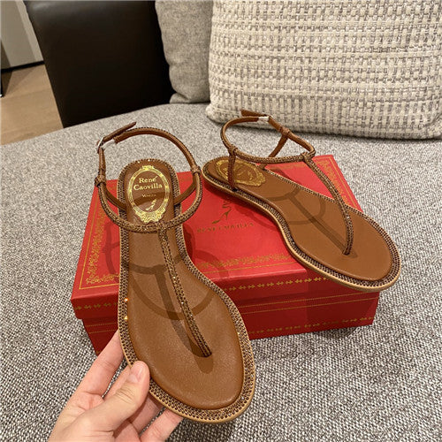 High Quality Luxury Rene Caovilla Flat Sandals – Style 65190 product detail