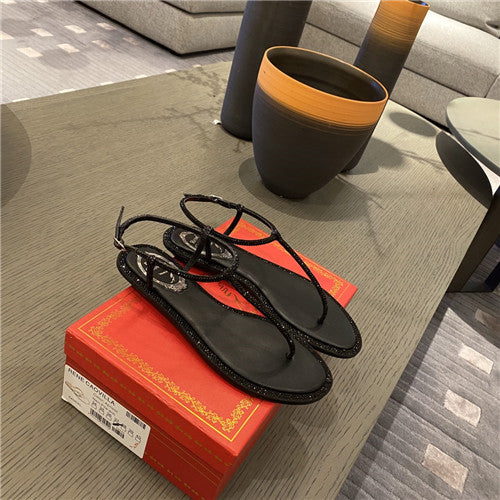 High Quality Luxury Rene Caovilla Flat Sandals – Style 25638 alternate view