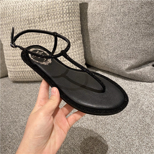 High Quality Luxury Rene Caovilla Flat Sandals – Style 25638 product detail
