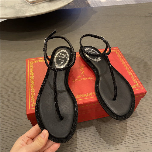 High Quality Luxury Rene Caovilla Flat Sandals – Style 25638 product detail