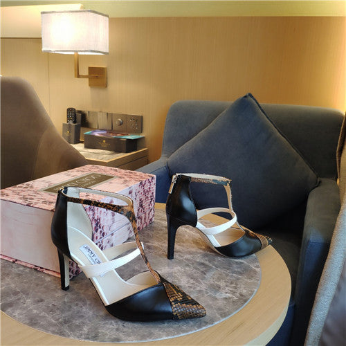 High Quality Luxury Jimmy Choo Saoni 100 Snake-Print Leather Pumps product detail