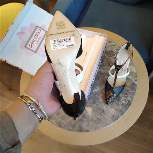 High Quality Luxury Jimmy Choo Saoni 100 Snake-Print Leather Pumps product detail