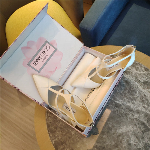 High Quality Luxury Jimmy Choo Saoni 100 Leather Sandals product detail