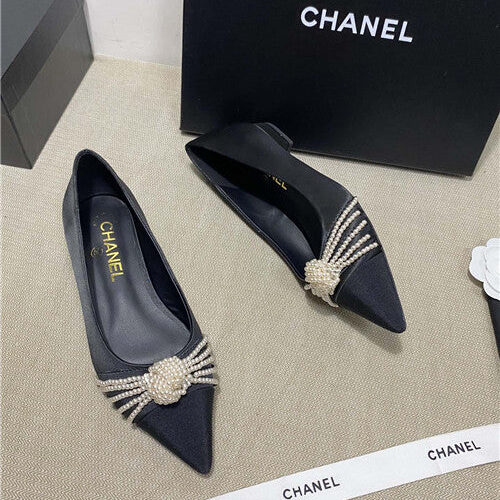 High Quality Luxury Chanel High-Heeled Silk Shoes product detail