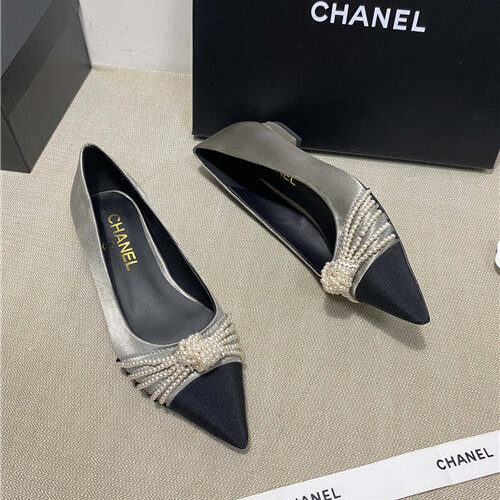 High Quality Luxury Chanel High-Heeled Silk Shoes – Style 90854 product detail