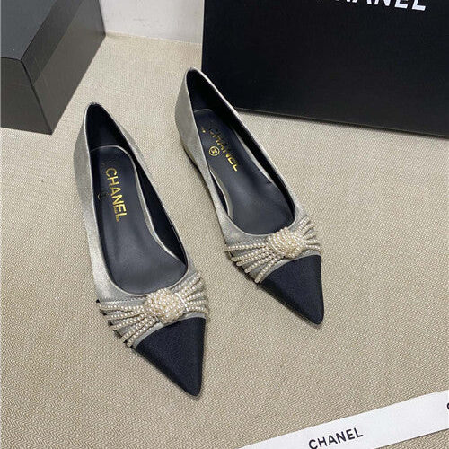 High Quality Luxury Chanel High-Heeled Silk Shoes – Style 90854