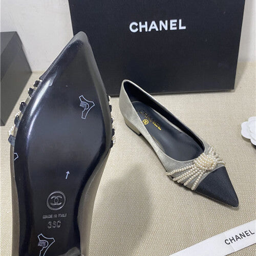 High Quality Luxury Chanel High-Heeled Silk Shoes – Style 90854 product detail
