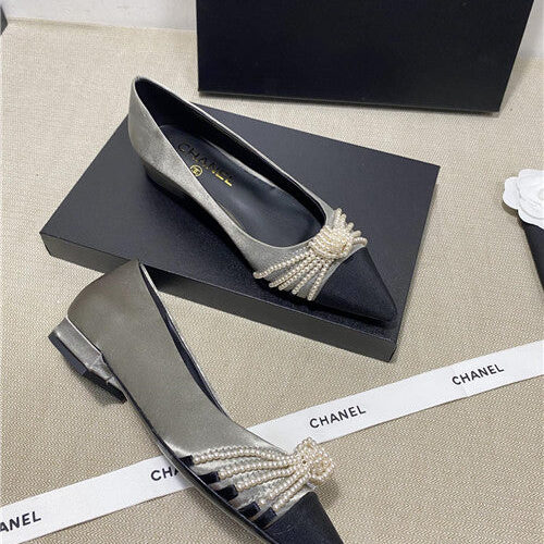 High Quality Luxury Chanel High-Heeled Silk Shoes – Style 90854 product detail