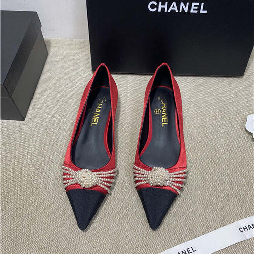 High Quality Luxury Chanel High-Heeled Silk Shoes – Style 52998 product detail
