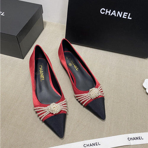 High Quality Luxury Chanel High-Heeled Silk Shoes – Style 52998