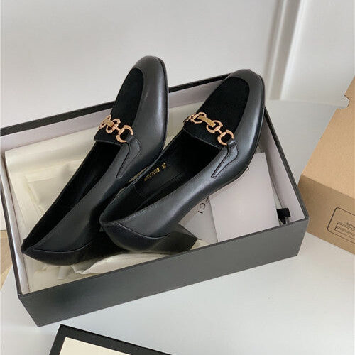 High Quality Luxury Gucci Horse Buckle Loafers Women product detail