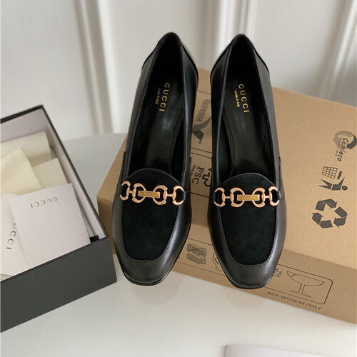 High Quality Luxury Gucci Horse Buckle Loafers Women product detail