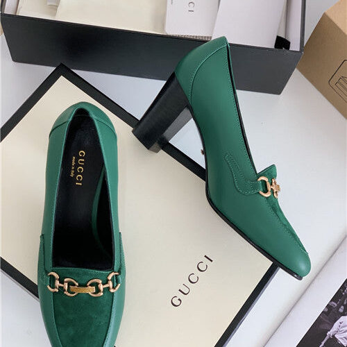 High Quality Luxury Gucci Horse Buckle Loafers Women – Style 42099 product detail