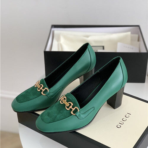 High Quality Luxury Gucci Horse Buckle Loafers Women – Style 42099 alternate view
