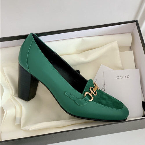 High Quality Luxury Gucci Horse Buckle Loafers Women – Style 42099 product detail
