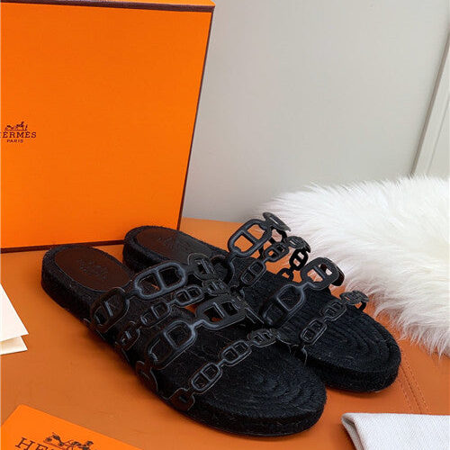 High Quality Luxury Hermes Flat Slippers – Style 19619