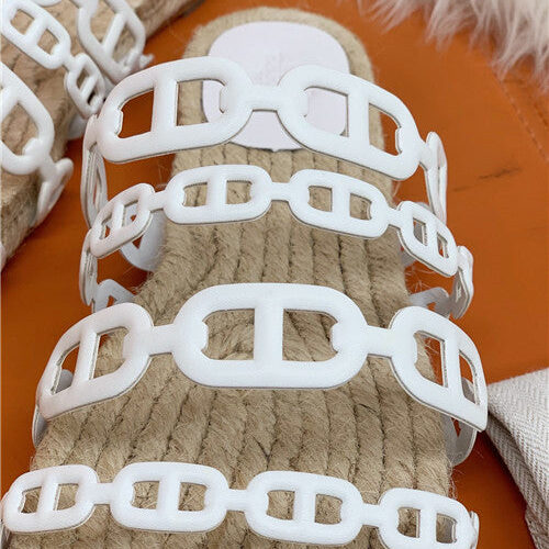 High Quality Luxury Hermes Flat Slippers – Style 52387 product detail