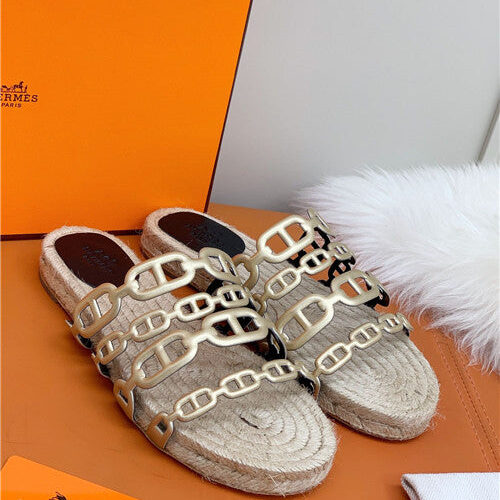 High Quality Luxury Hermes Flat Slippers – Style 85155