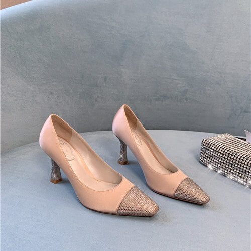 High Quality Luxury Rene Caovilla Diamond High Heels