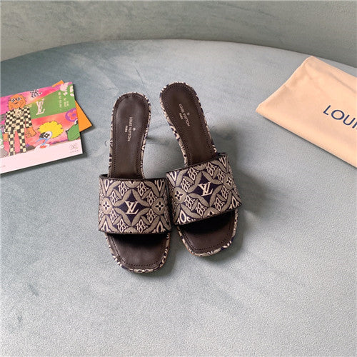 High Quality Luxury Louis Vuitton High Heel Slippers – Style 41027 alternate view