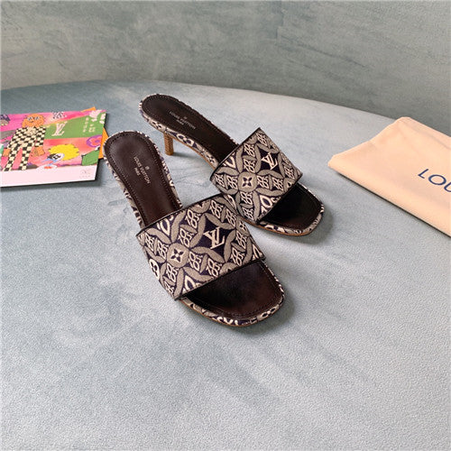 High Quality Luxury Louis Vuitton High Heel Slippers – Style 41027