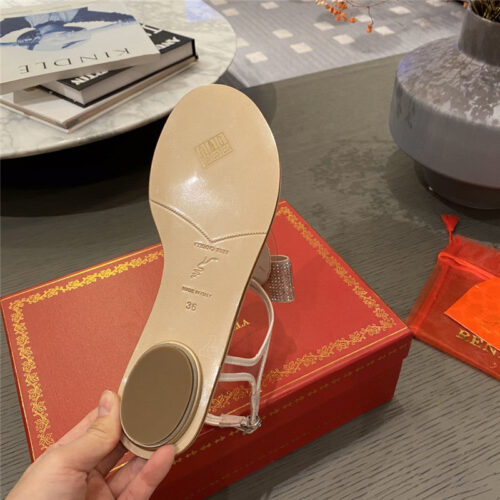 High Quality Luxury Rene Caovilla Flip Flops Bow Flat Sandals – Style 36358 product detail