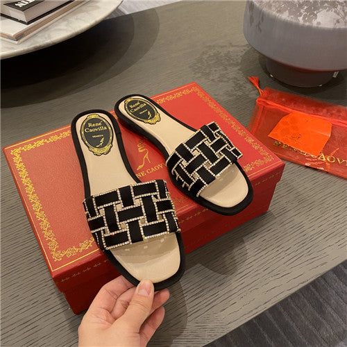 High Quality Luxury Rene Caovilla Flat Slippers product detail