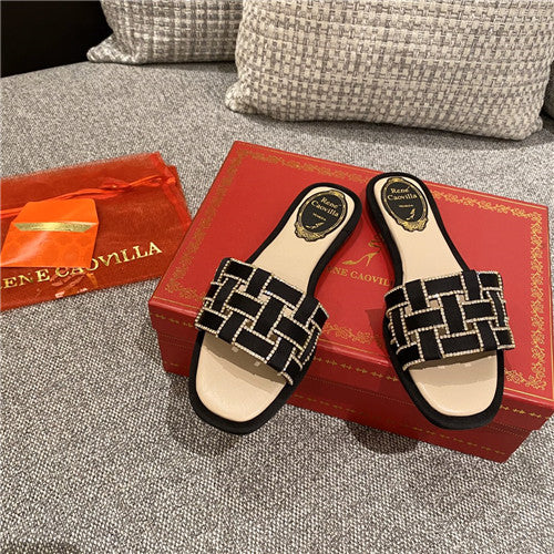 High Quality Luxury Rene Caovilla Flat Slippers alternate view
